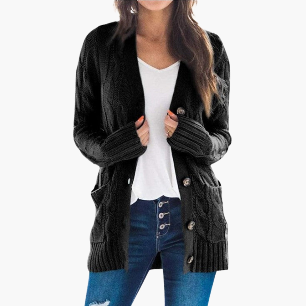 Women’s Cardigan with Buttons and Pockets 0