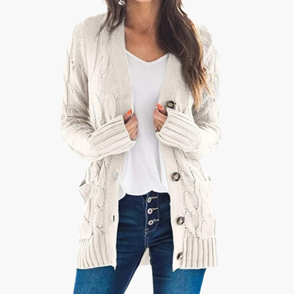 Women’s Cardigan with Buttons and Pockets 2