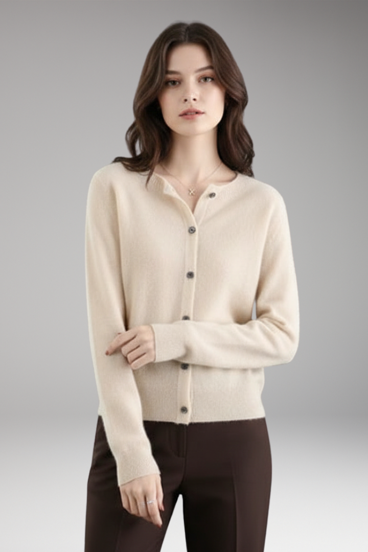Women's Cardigan with V-Neck and Front Buttons 2