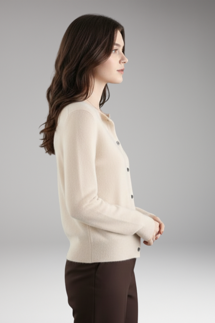 Women's Cardigan with V-Neck and Front Buttons 3