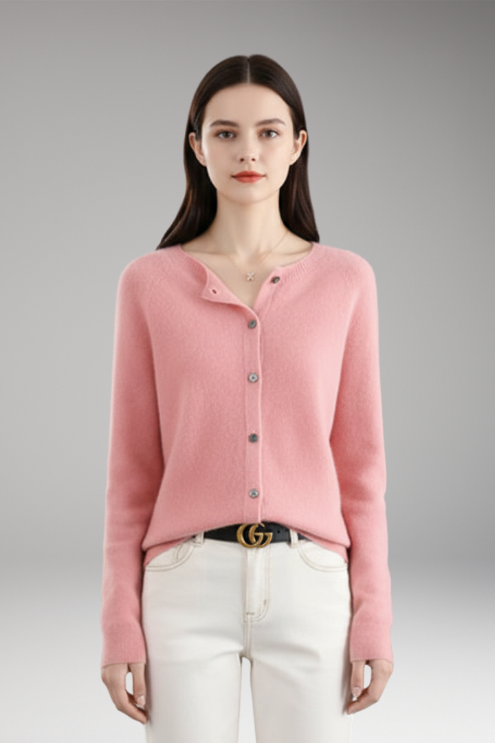 Women's Cardigan with V-Neck and Front Buttons 6