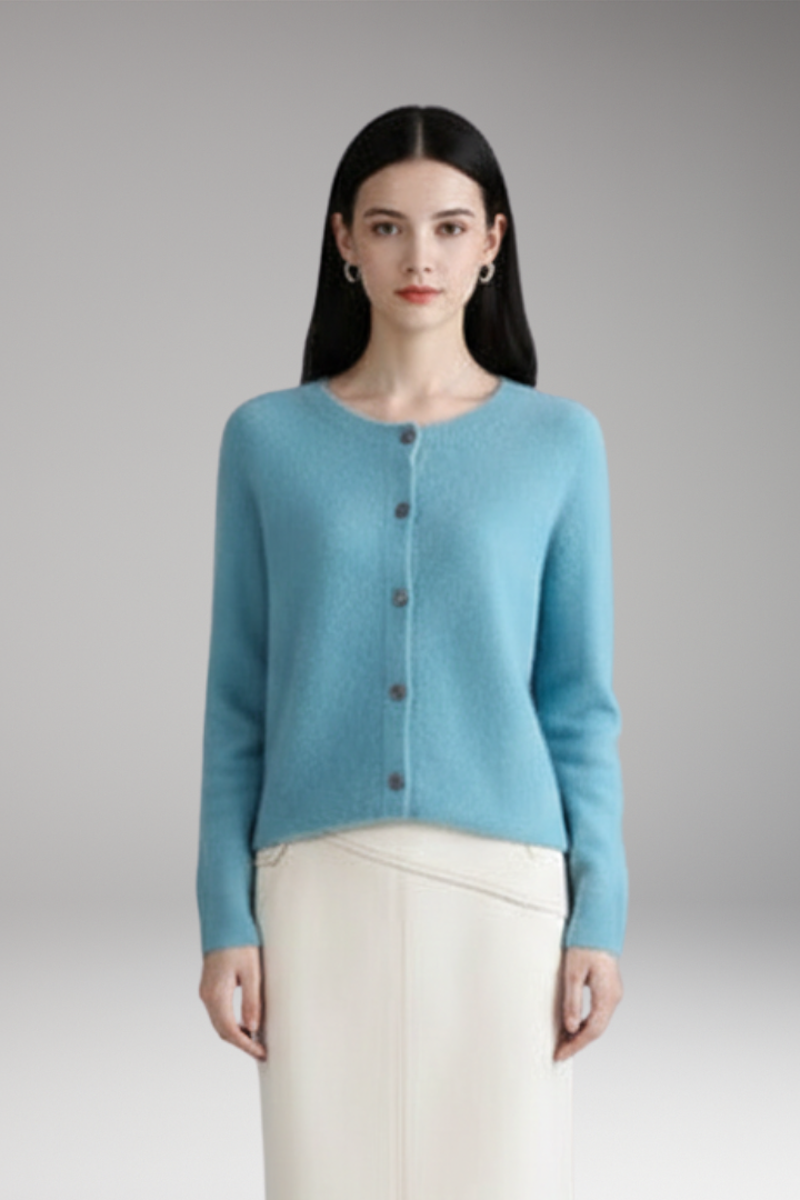 Women's Cardigan with V-Neck and Front Buttons 8