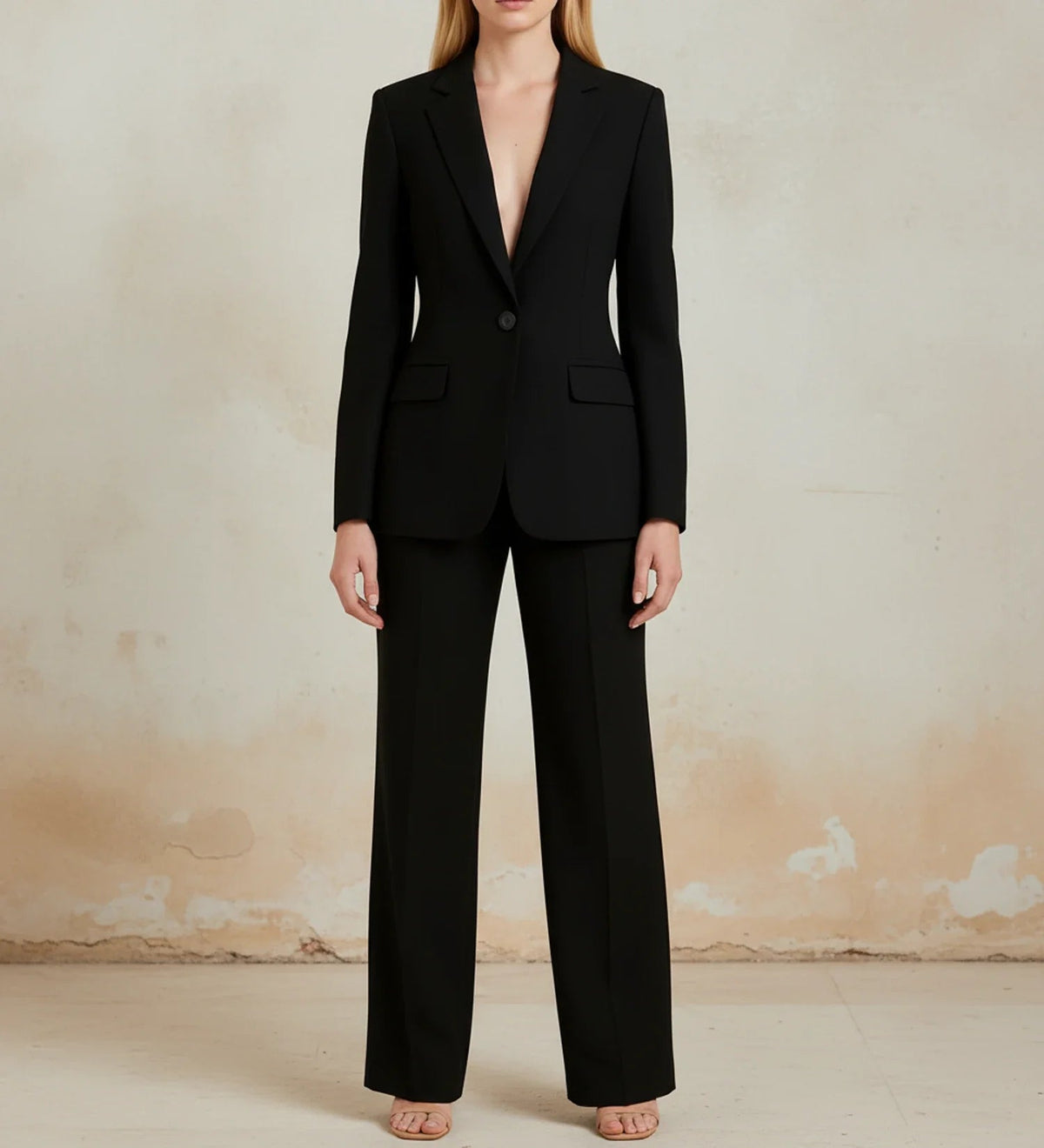 Women's Chic Tailored Long Blazer Suit Set 11