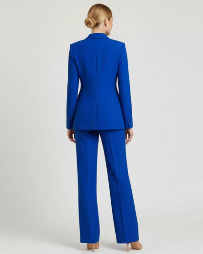 Women's Chic Tailored Long Blazer Suit Set 6