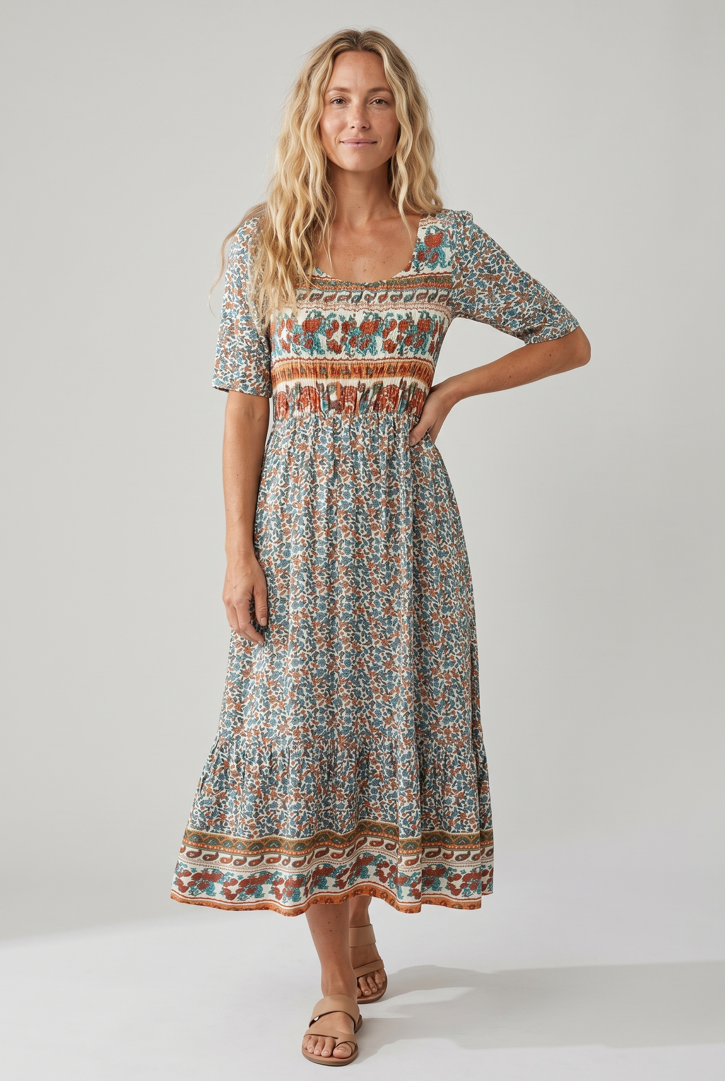 Women’s Dress | Boho Print Midi 1