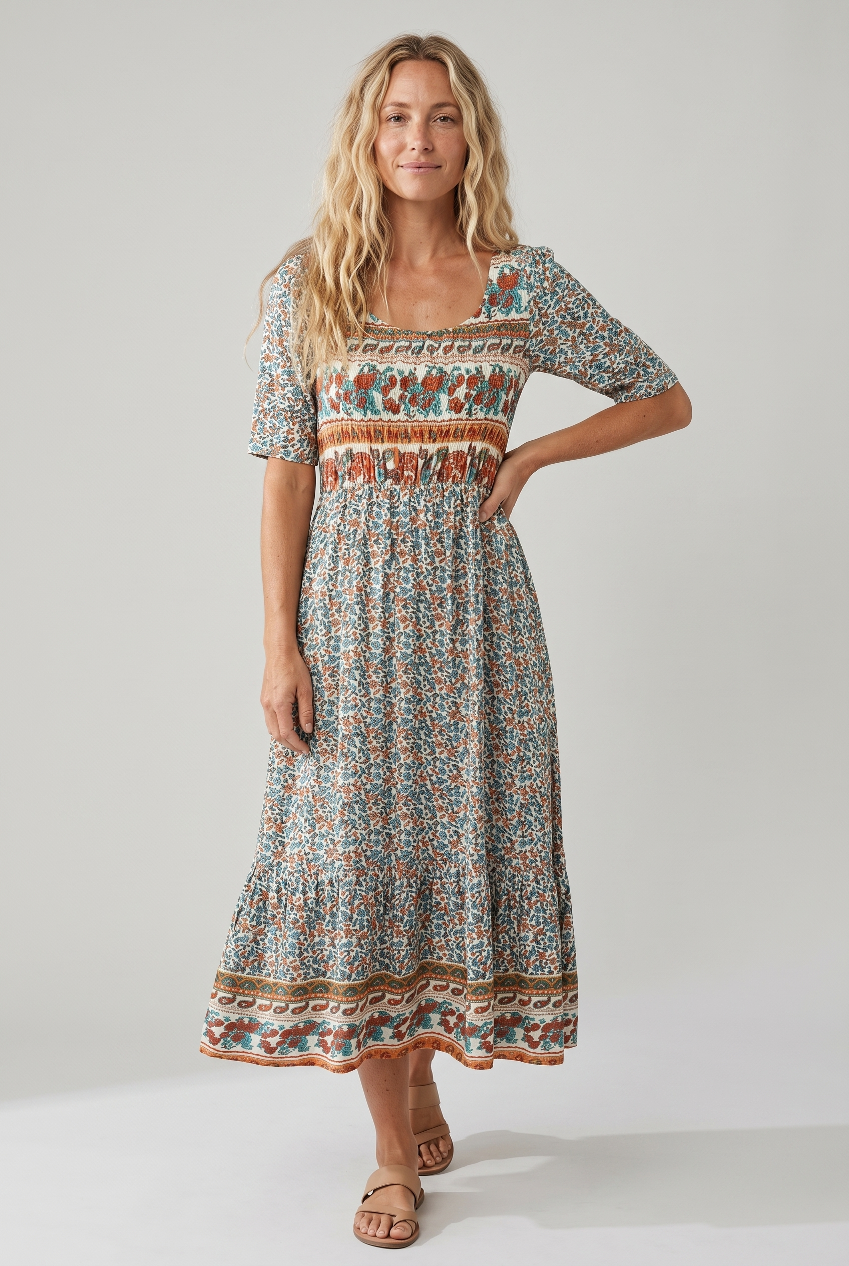 Women’s Dress | Boho Print Midi 1