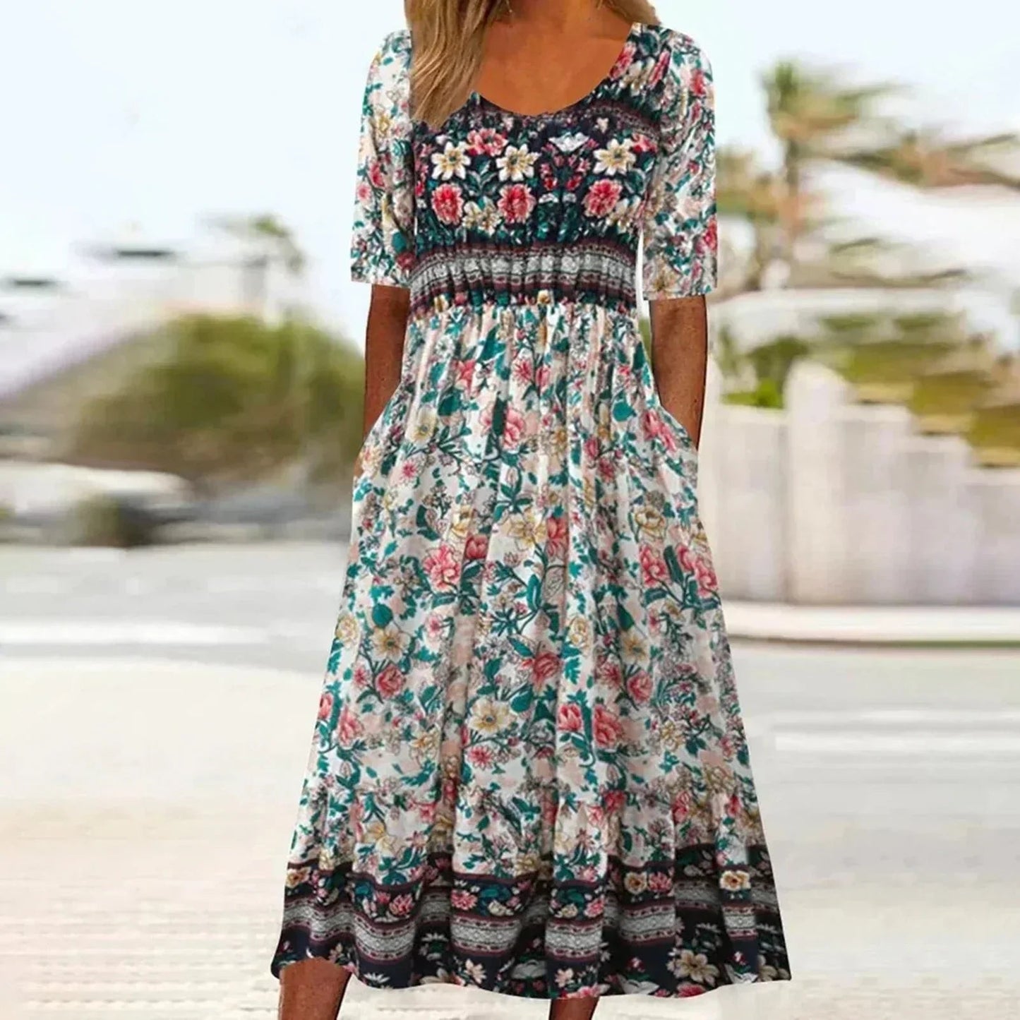 Women’s Dress | Boho Print Midi 11
