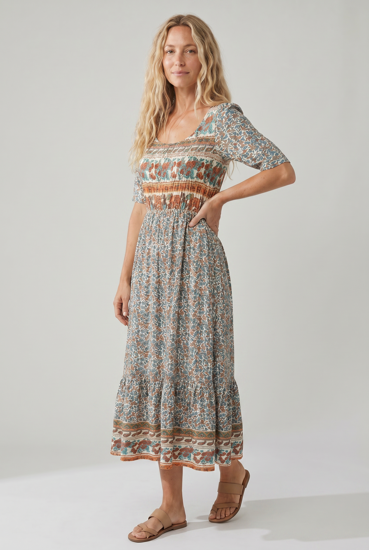 Women’s Dress | Boho Print Midi 2