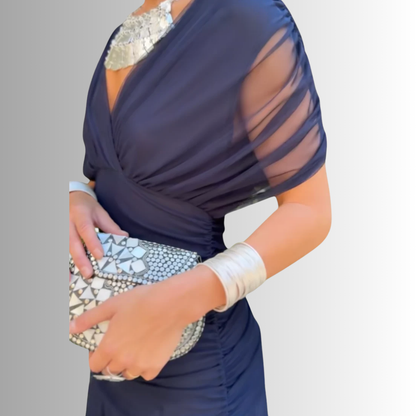 Women’s Dress | Draped V Neck Maxi 0