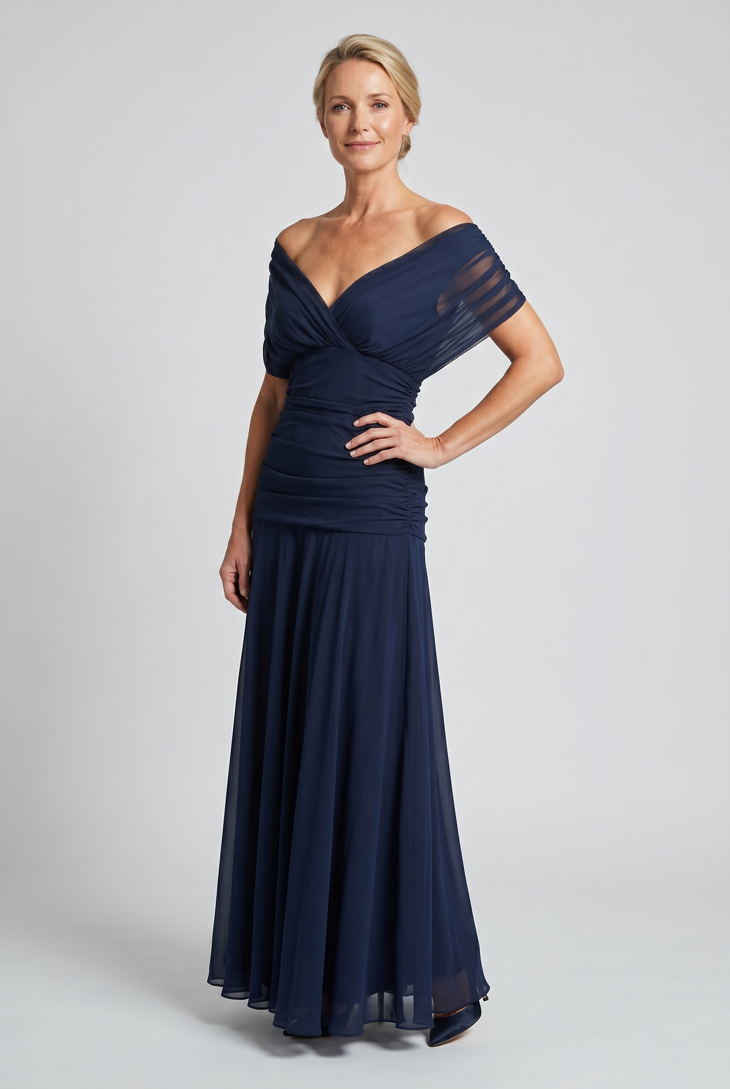 Women’s Dress | Draped V Neck Maxi 2