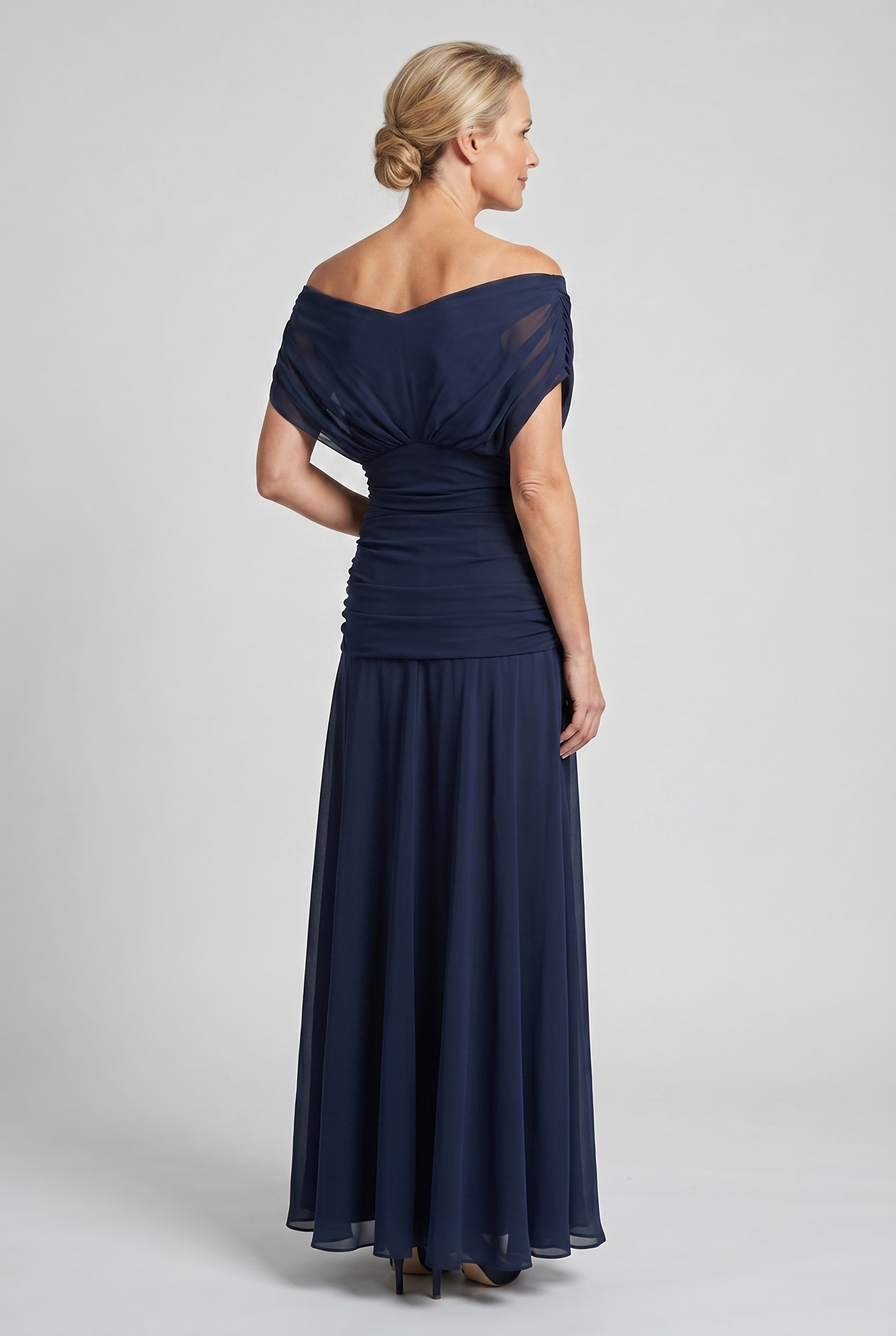 Women’s Dress | Draped V Neck Maxi 3