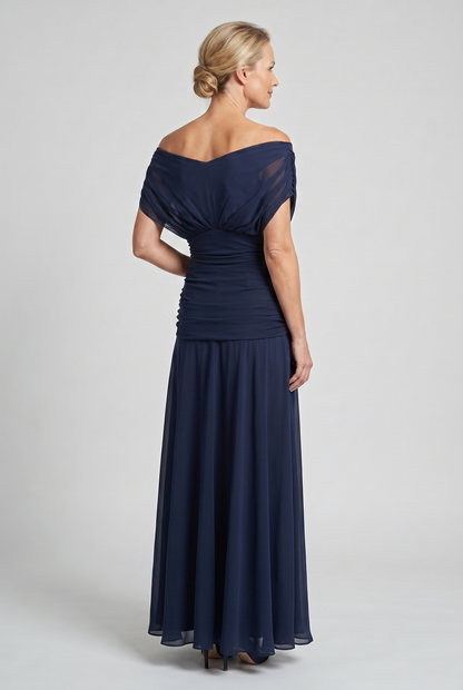 Women’s Dress | Draped V Neck Maxi 3