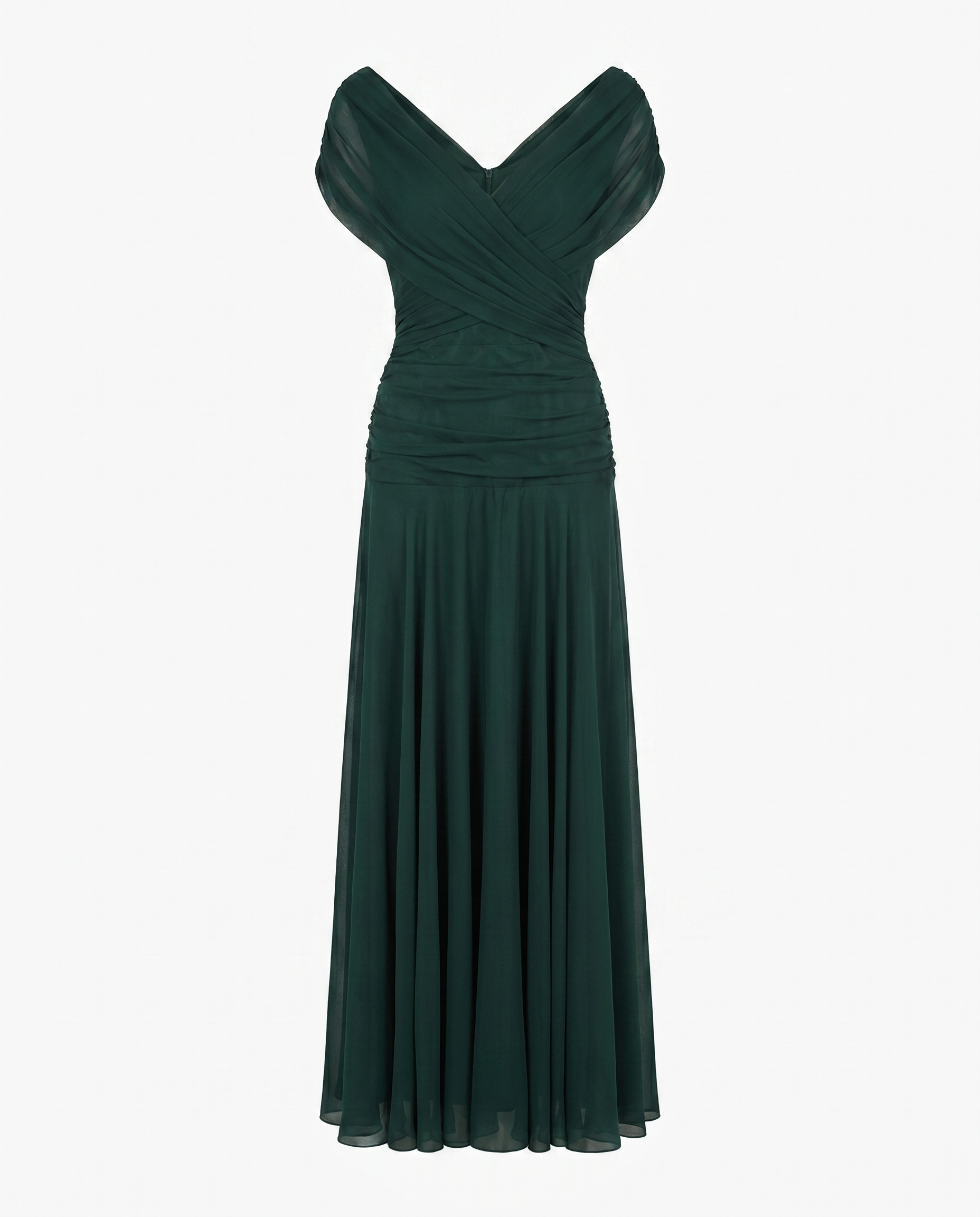 Women’s Dress | Draped V Neck Maxi 7