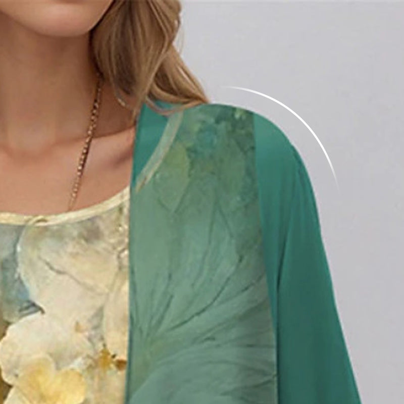 Women's Dress | Layered Open Front Midi 6