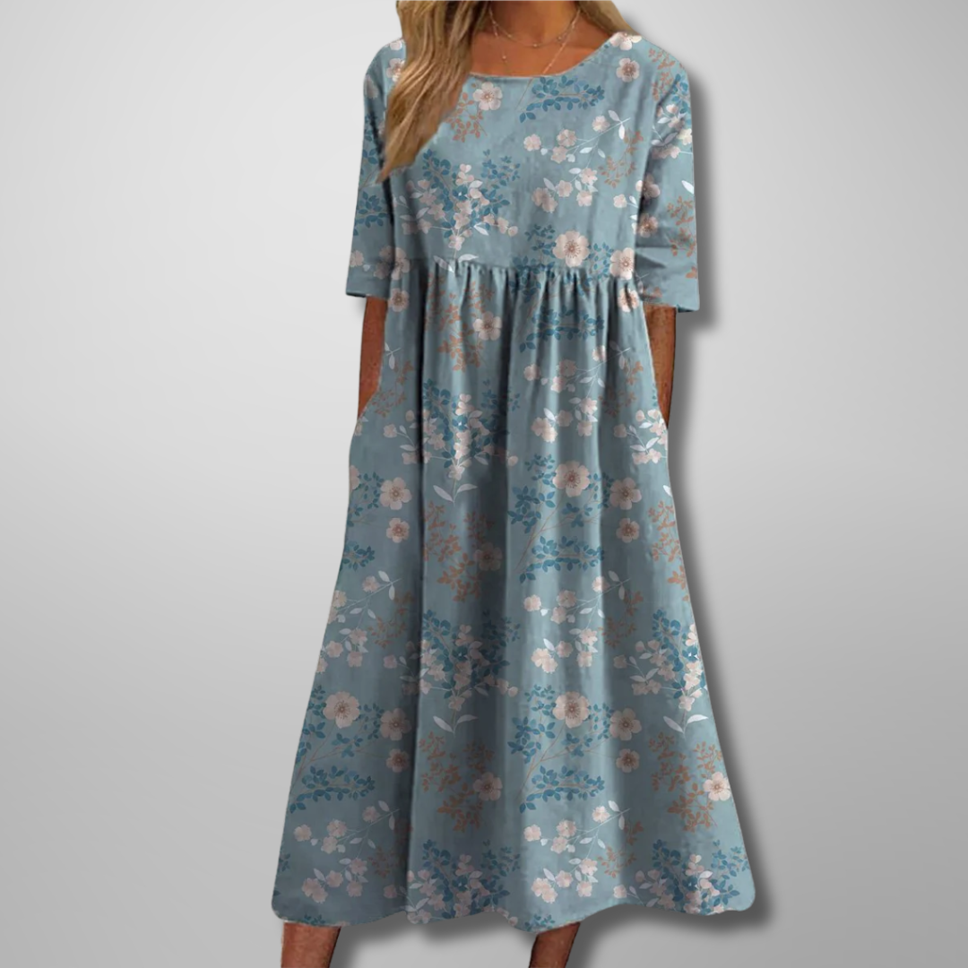 Women's Dress | Short Sleeve Loose Fit Midi 4
