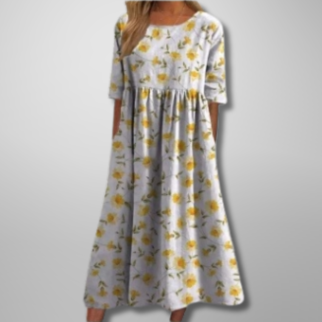 Women's Dress | Short Sleeve Loose Fit Midi 6