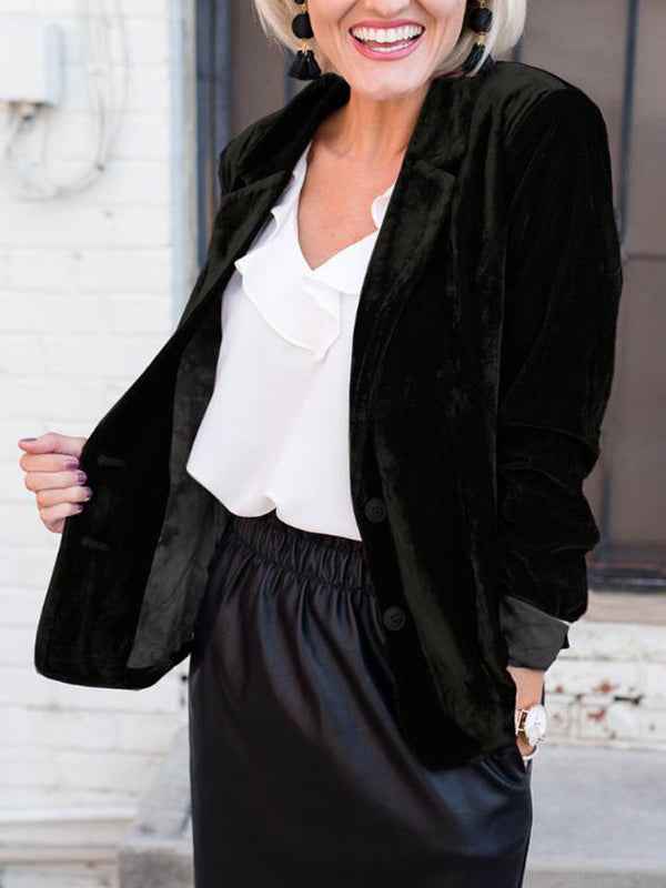 Women's Elegant Velvet Blazer 2