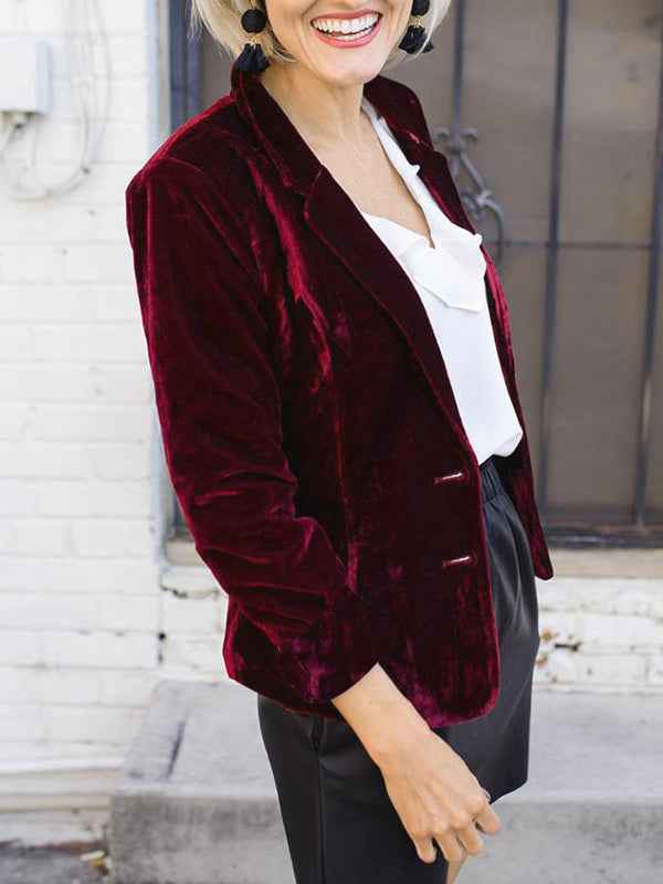 Women's Elegant Velvet Blazer 3