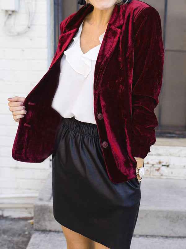 Women's Elegant Velvet Blazer 4