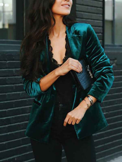 Women's Elegant Velvet Blazer 5