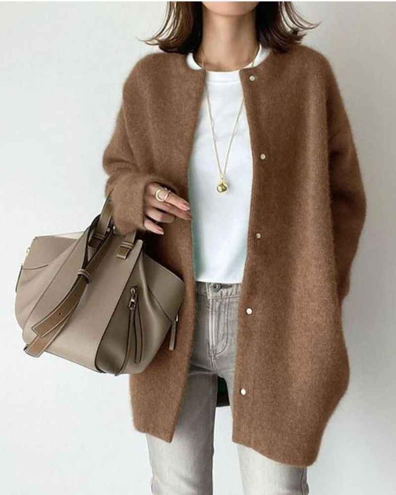 Women's Elegant Woolen Cardigan 1