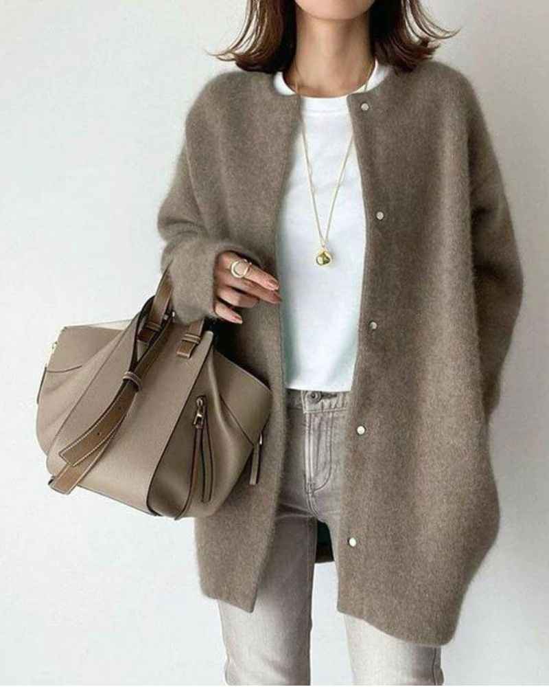Women's Elegant Woolen Cardigan 2