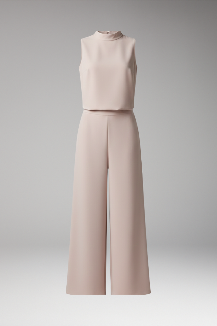 Women's Jumpsuit with High Collar and Wide Legs 1
