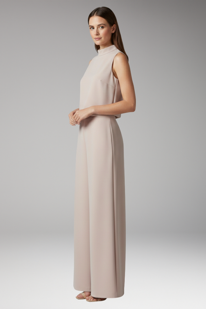 Women's Jumpsuit with High Collar and Wide Legs 2