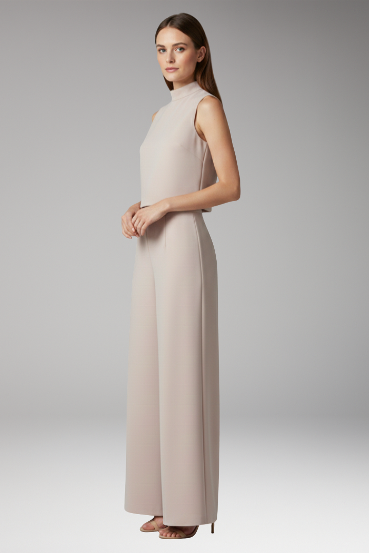 Women's Jumpsuit with High Collar and Wide Legs 4