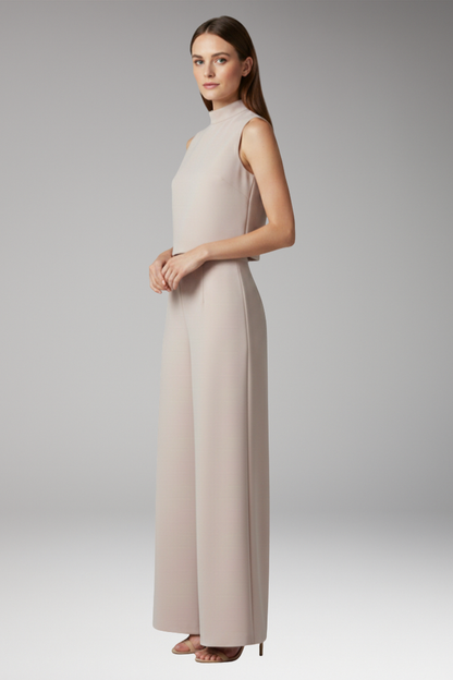 Women's Jumpsuit with High Collar and Wide Legs 4