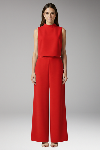 Women's Jumpsuit with High Collar and Wide Legs 8