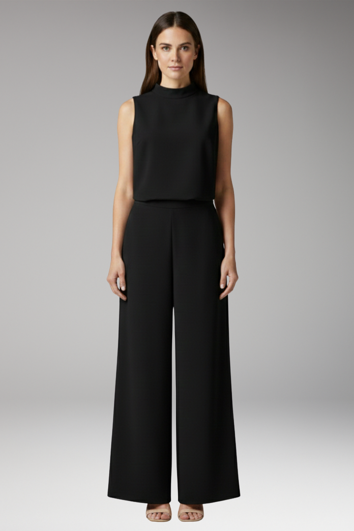 Women's Jumpsuit with High Collar and Wide Legs 9