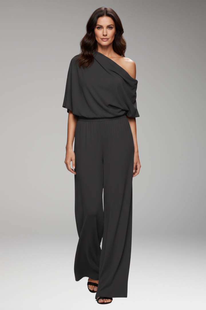 Women's Jumpsuit with Single-Breasted Design and Relaxed Fit 0