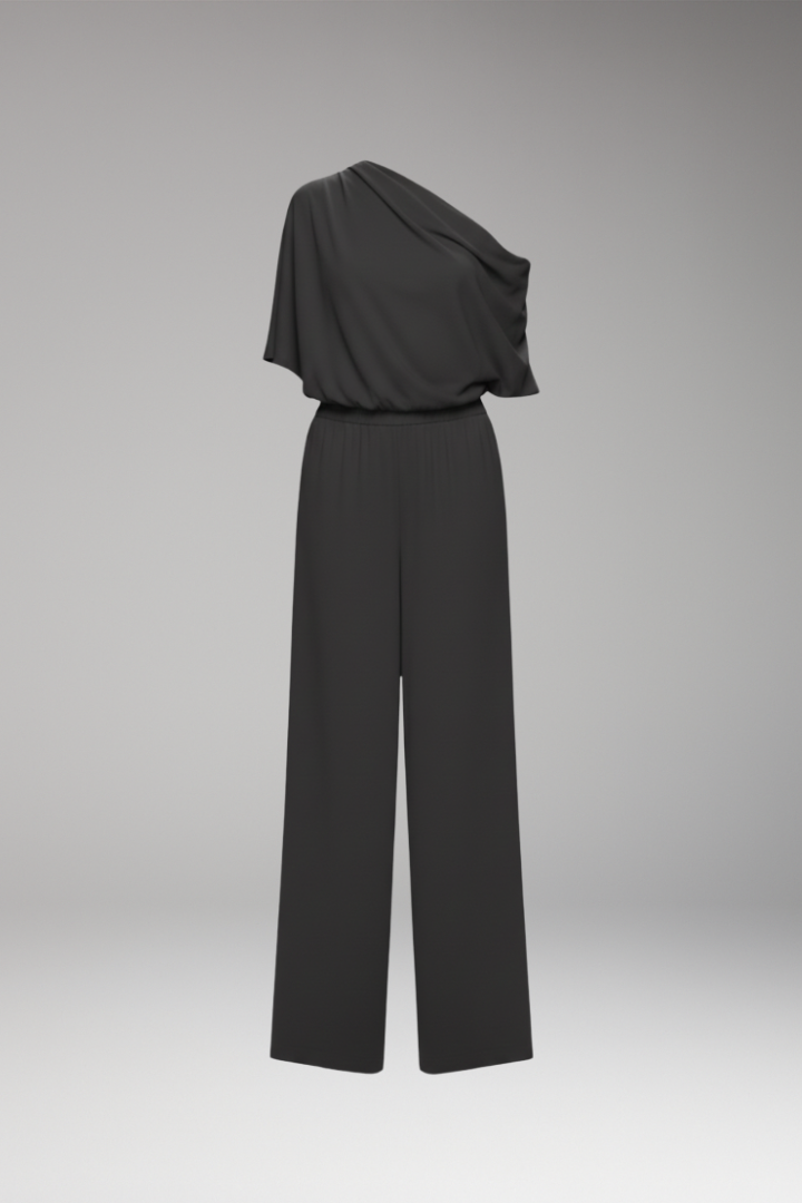 Women's Jumpsuit with Single-Breasted Design and Relaxed Fit 1