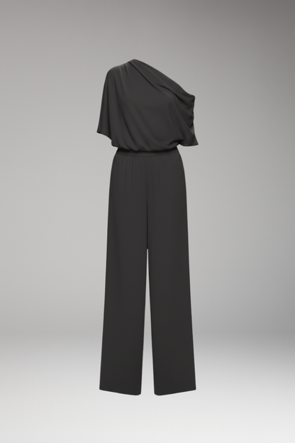 Women's Jumpsuit with Single-Breasted Design and Relaxed Fit 1