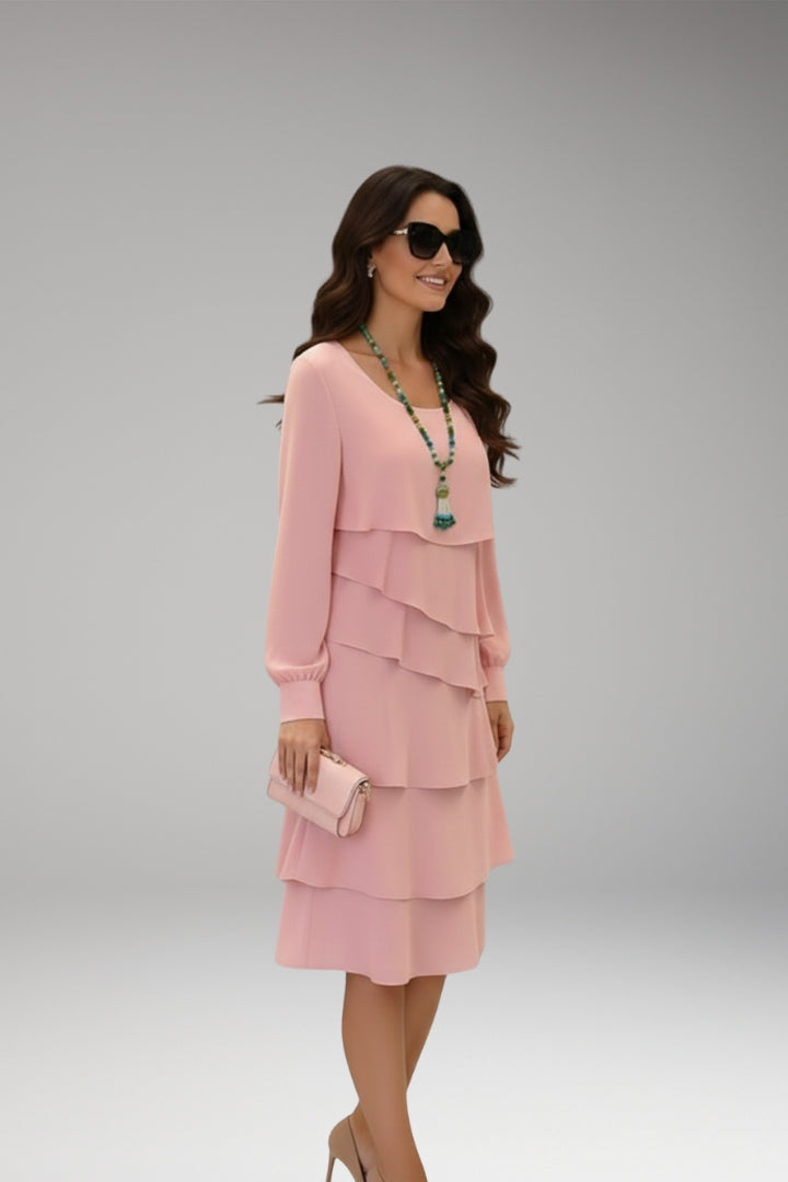 Women's Layered Dress with Long Sleeves and Flattering Fit 2
