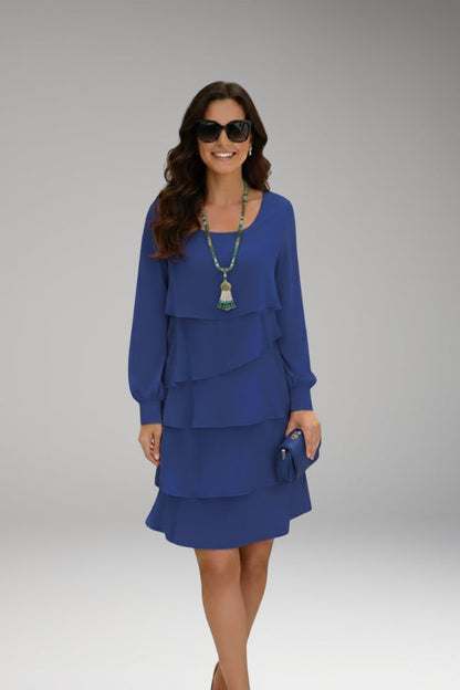 Women's Layered Dress with Long Sleeves and Flattering Fit 6