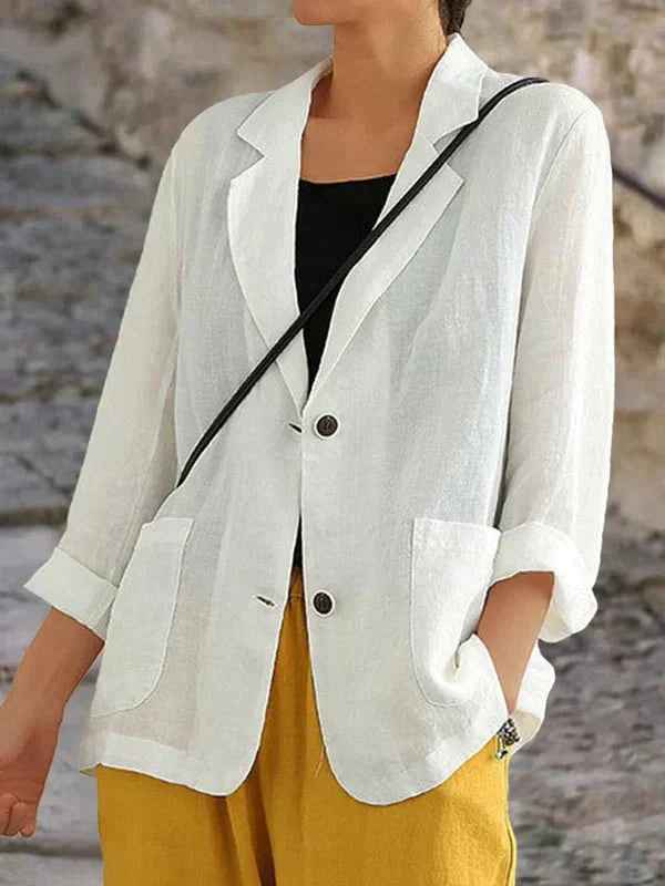 Women's Linen Blazer - Stylish and Lightweight 1