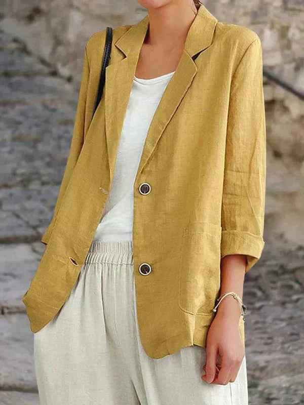 Women's Linen Blazer - Stylish and Lightweight 2