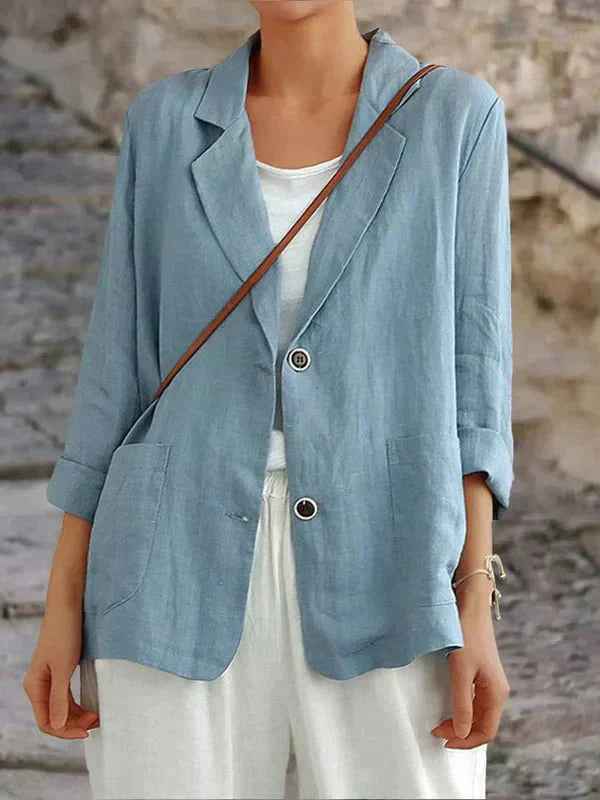 Women's Linen Blazer - Stylish and Lightweight 3