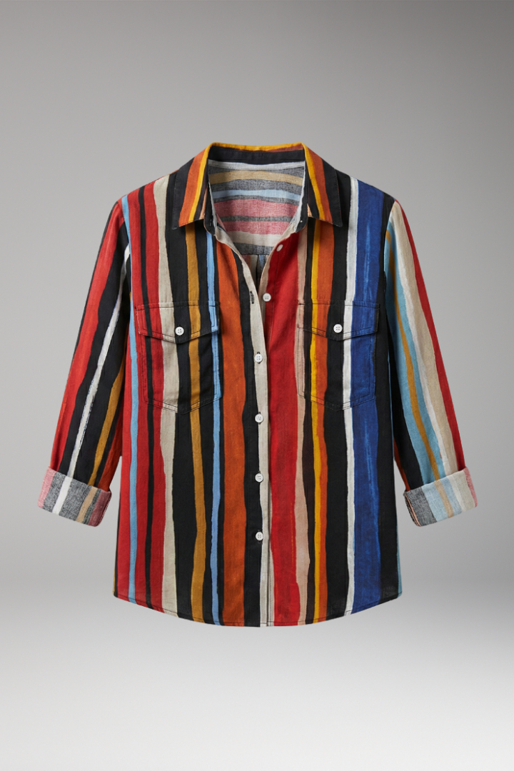 Women's Loose-Fit Shirt with Flowing Design and Versatile Style 1