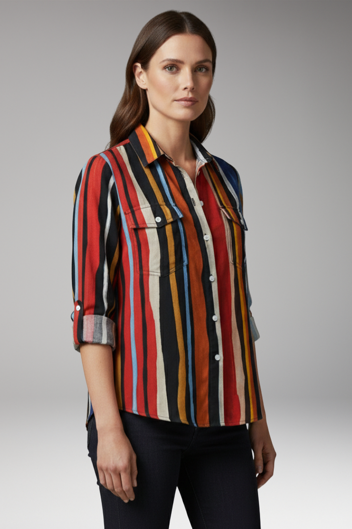 Women's Loose-Fit Shirt with Flowing Design and Versatile Style 2