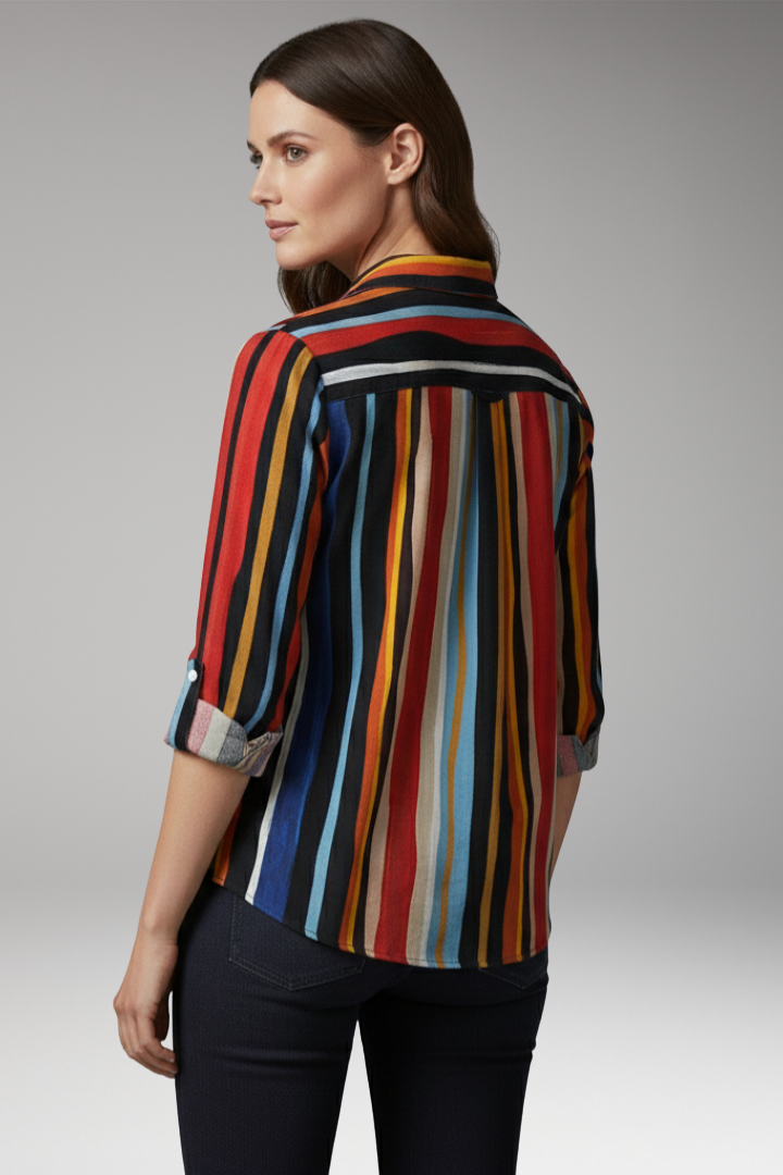 Women's Loose-Fit Shirt with Flowing Design and Versatile Style 3