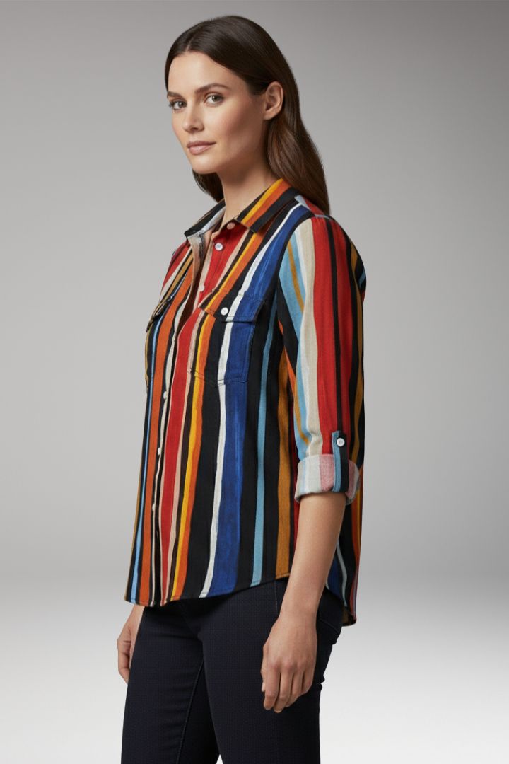 Women's Loose-Fit Shirt with Flowing Design and Versatile Style 4