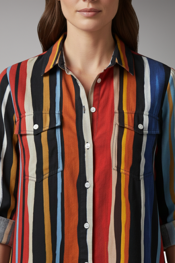 Women's Loose-Fit Shirt with Flowing Design and Versatile Style 5