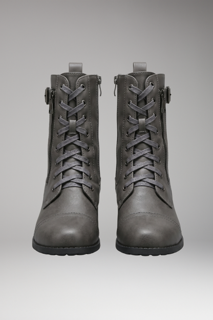 Women's Orthopedic Boots with Side Zippers and Rounded Toes 1