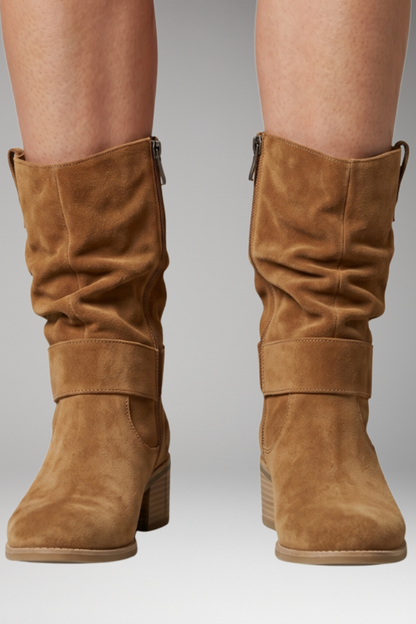 Women's Orthopedic Boots with Side Zippers and Slouchy Fit 0