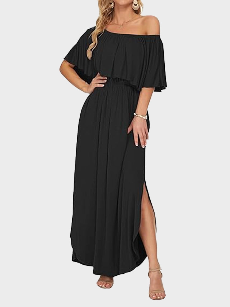 Women's Plus Size Off-Shoulder Maxi Dress 0