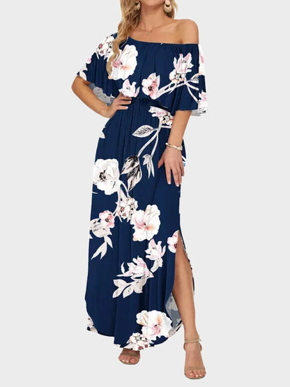 Women's Plus Size Off-Shoulder Maxi Dress 10