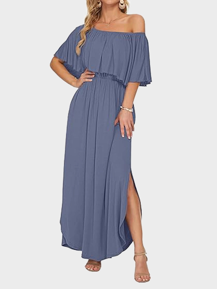 Women's Plus Size Off-Shoulder Maxi Dress 7